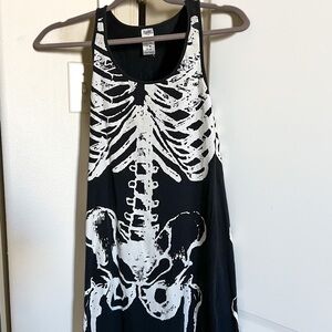 Spirit Halloween Women’s Teen’s Black & White Skeleton Print Mini Dress